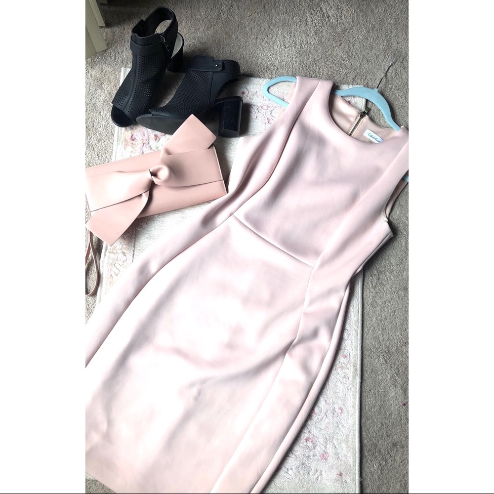 Calvin Klein body con scuba dress